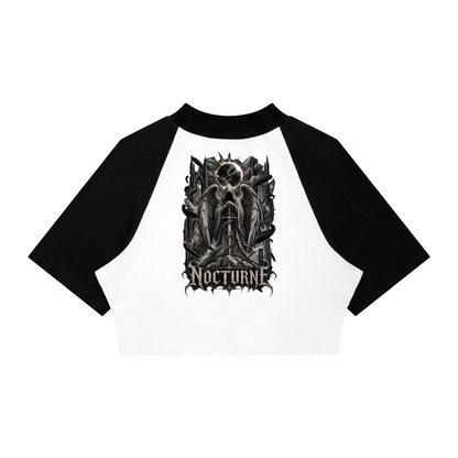 Women’s Color Block Raglan Crop T-Shirt