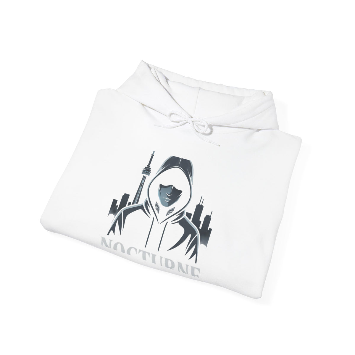 Nocturne Hoodie — Urban Night Cityscape Graphic Hooded Sweatshirt