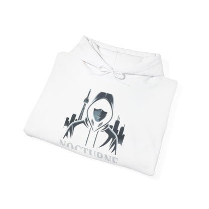 Nocturne Hoodie — Urban Night Cityscape Graphic Hooded Sweatshirt