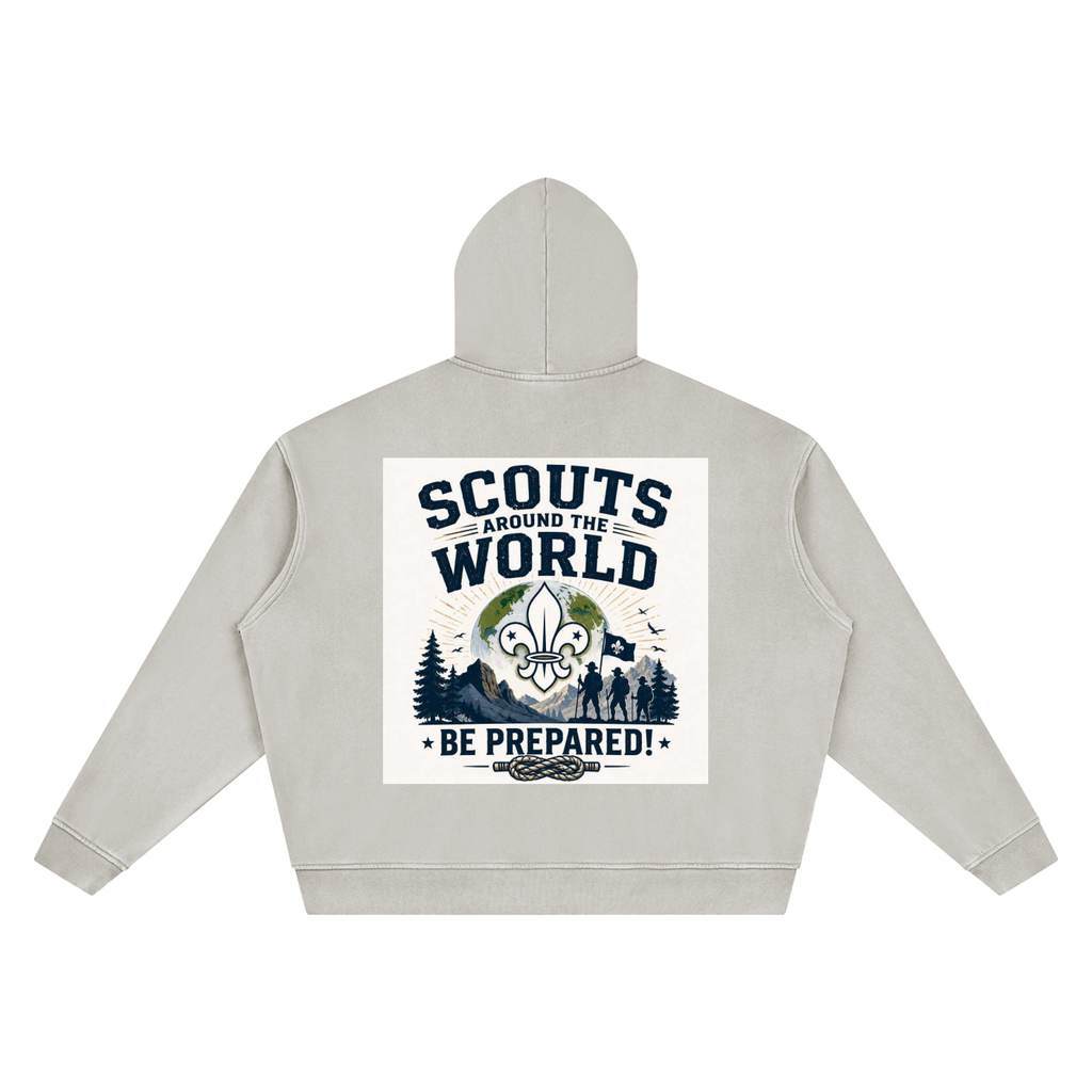 Unisex Vintage Wash Boxy Hoodie