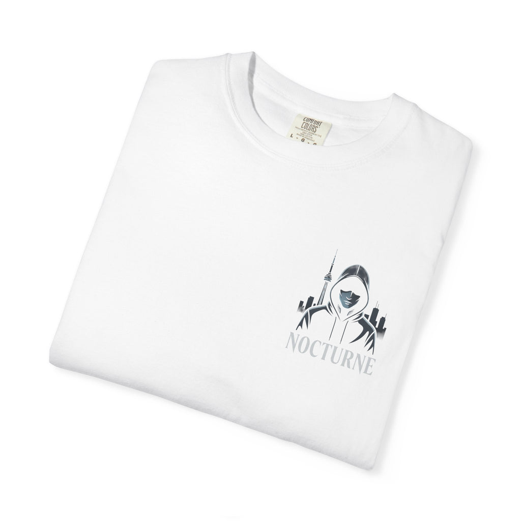 Gothic Shark Logo T-Shirt — "SOCIETY" Chest Graphic