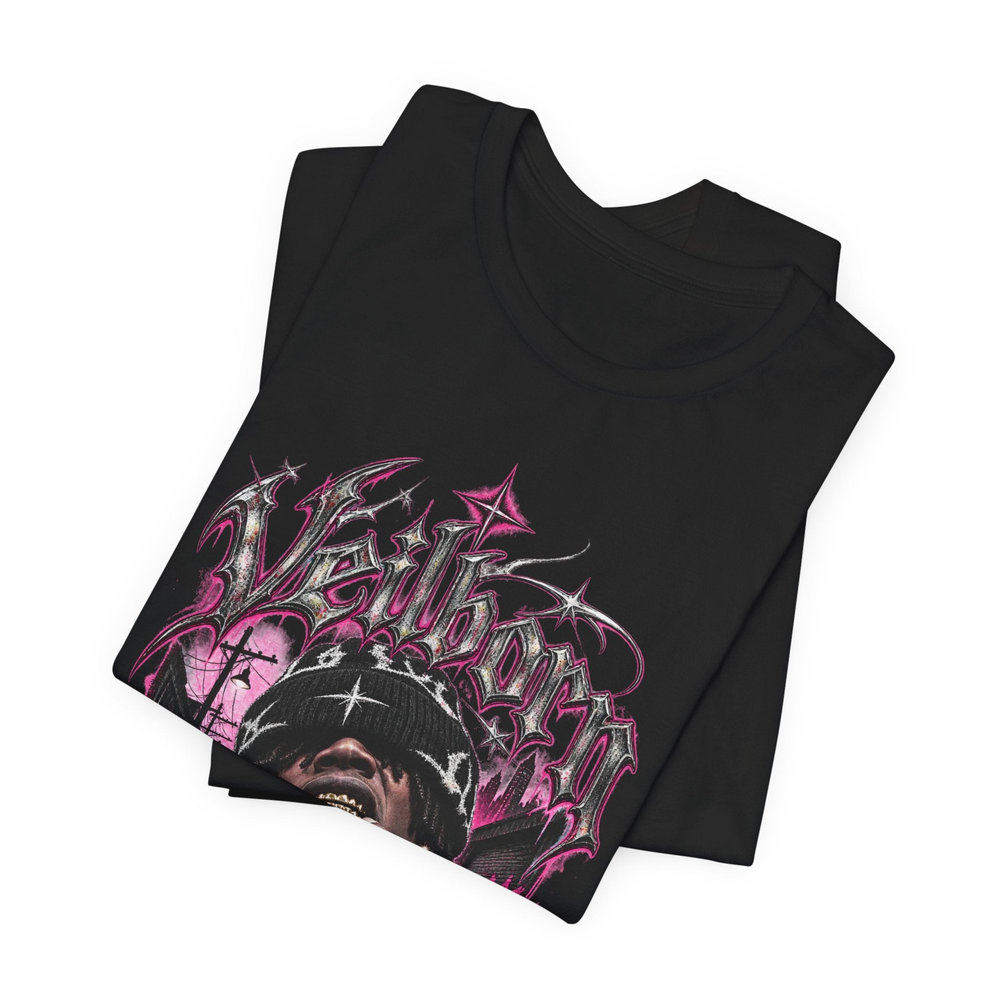 Hellborn Graphic Tee – Gothic Rap Skull Band Shirt
