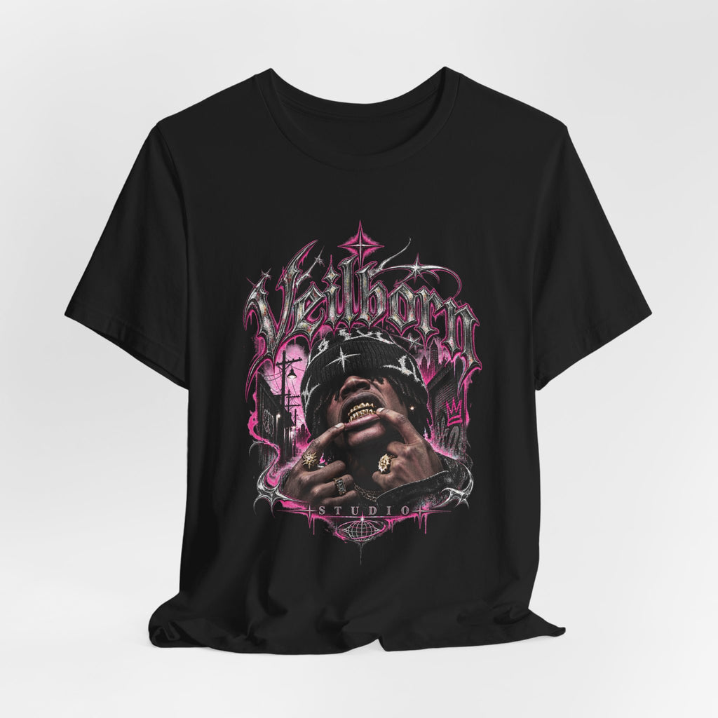 Hellborn Graphic Tee – Gothic Rap Skull Band Shirt