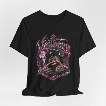 Hellborn Graphic Tee – Gothic Rap Skull Band Shirt