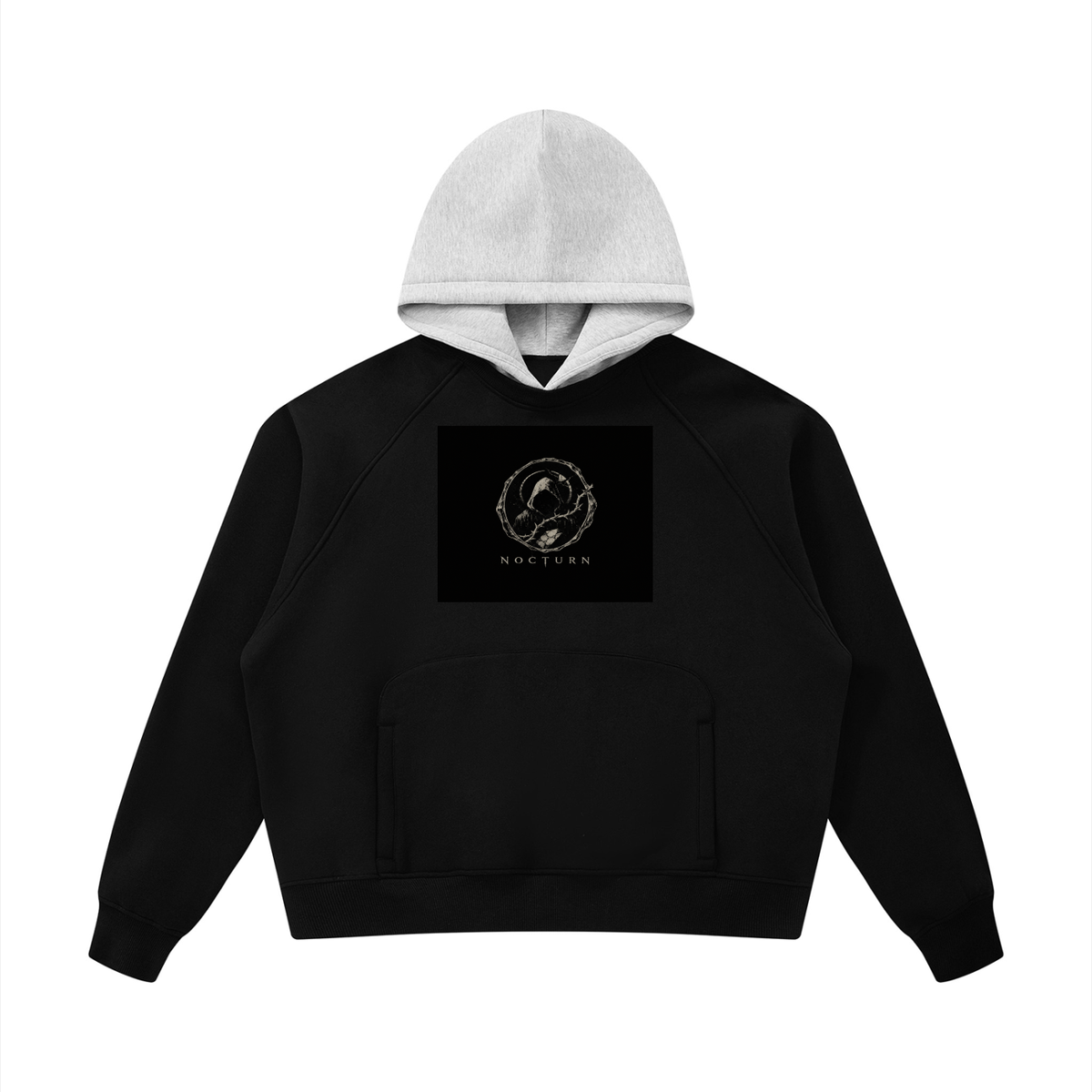 Unisex Fleece Raglan Color Block Hoodie