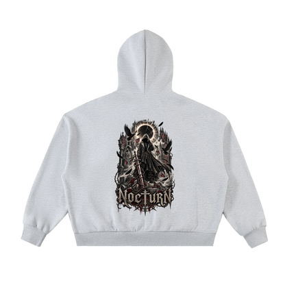 Fleeced Full-Zip Boxy Hoodie