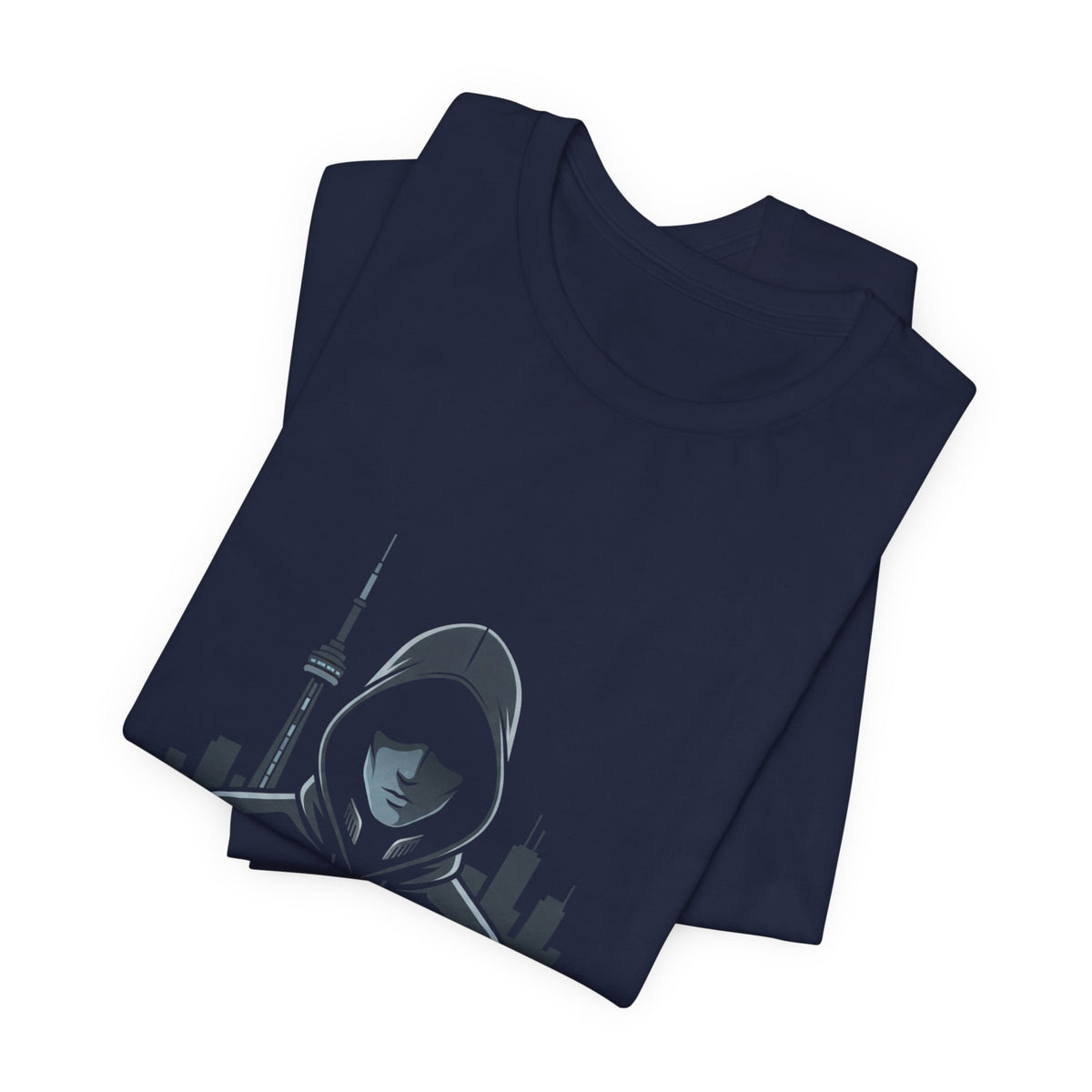 Nocturne Hoodie Graphic Tee — Night City Streetwear T‑Shirt
