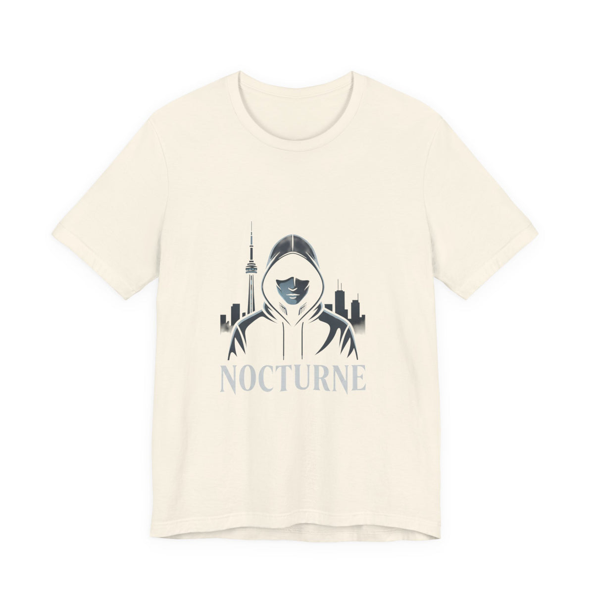 Nocturne Hoodie Graphic Tee — Night City Streetwear T‑Shirt