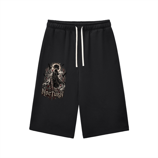 Relaxed Drawstring Three-quarter Sweatpants