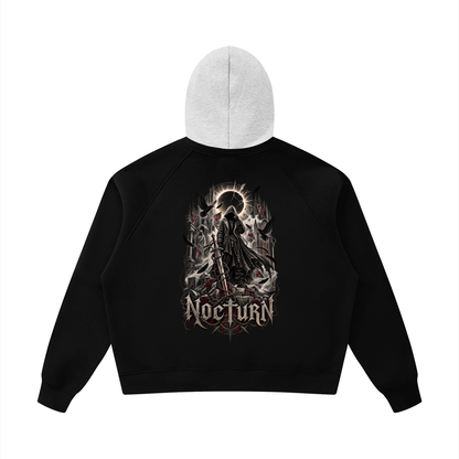 Unisex Fleece Raglan Color Block Hoodie