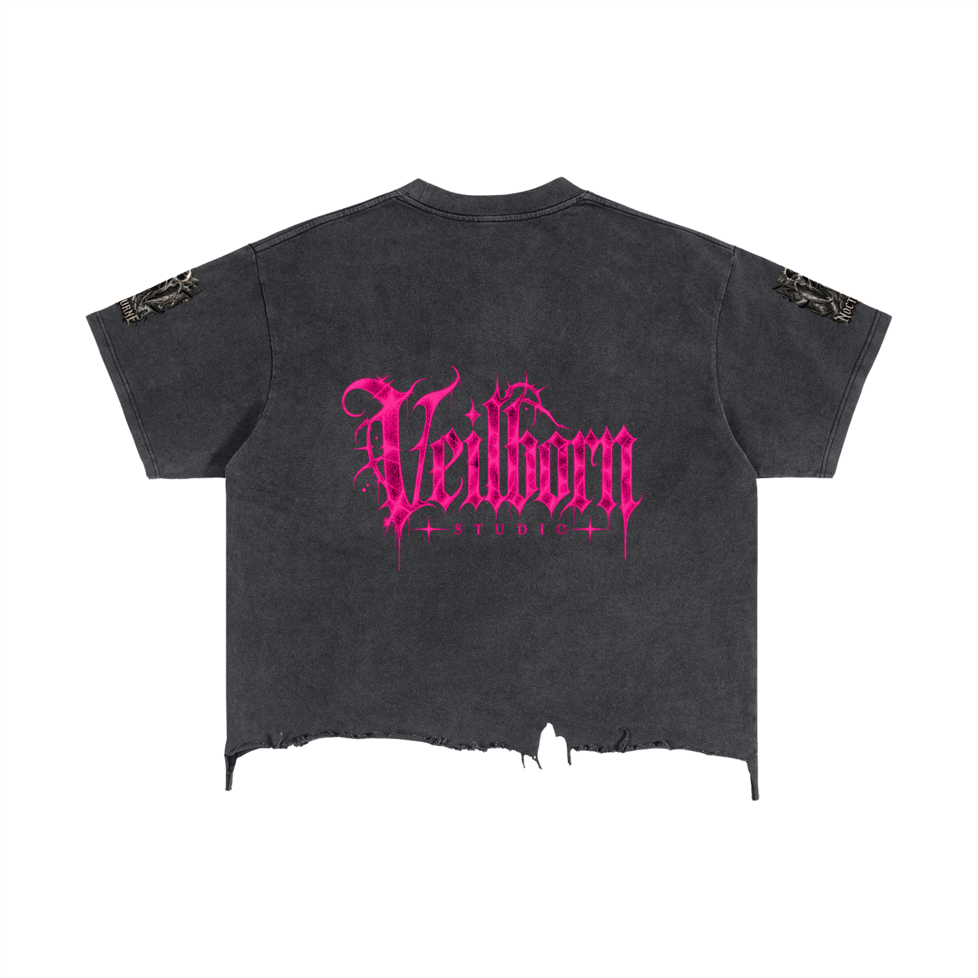 Vintage Wash Boxy Distressed Hem T-Shirt