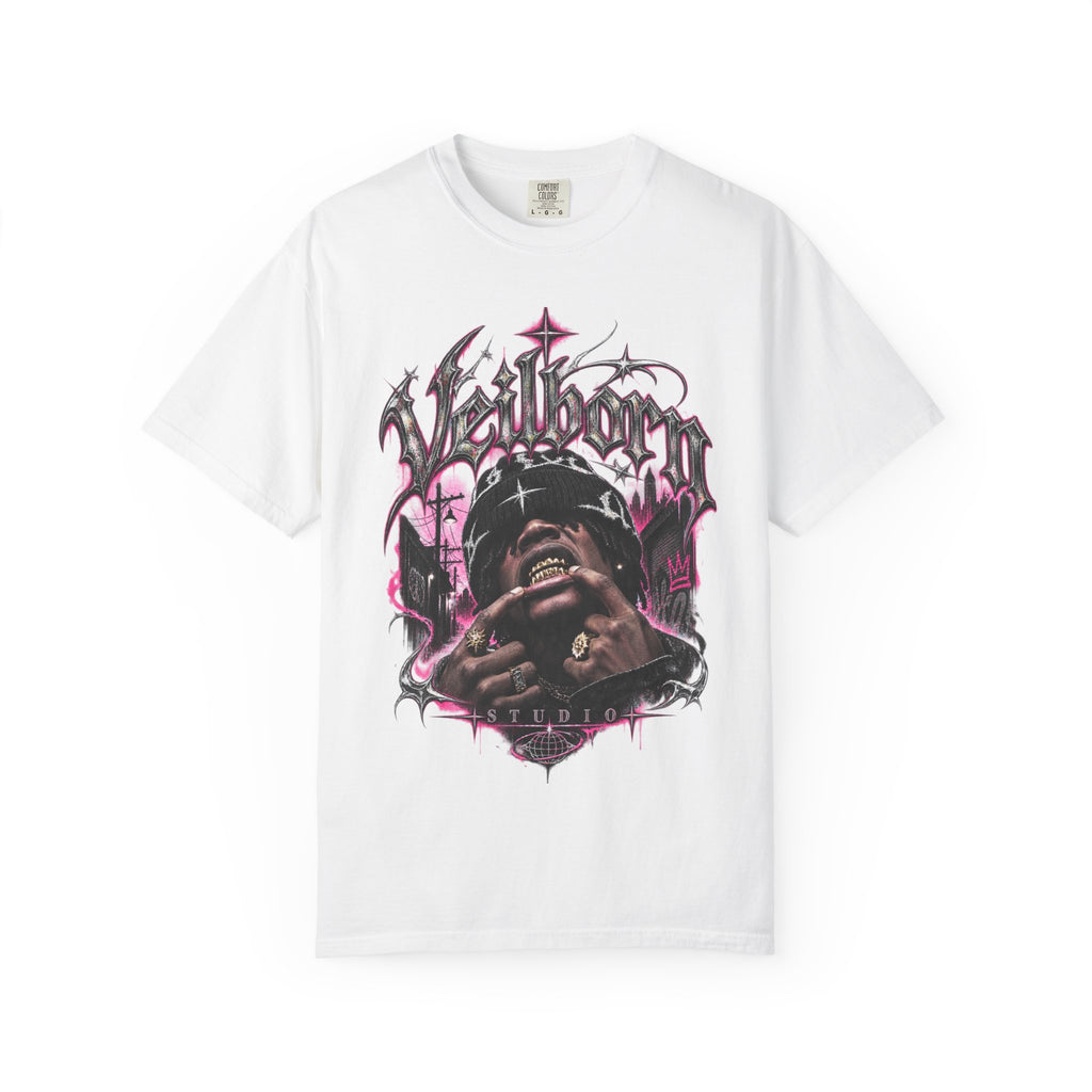 Veilborn Studio Graphic T-Shirt — Gothic Rap Portrait Tee