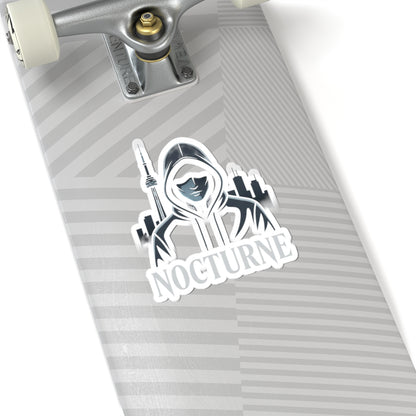Nocturne Hoodie Sticker — Urban Nightlife Kiss-Cut Sticker for Laptops & Gear