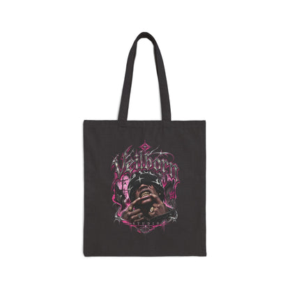Gritty Gothic Crow Skull Tote — Canvas Shopper Bag
