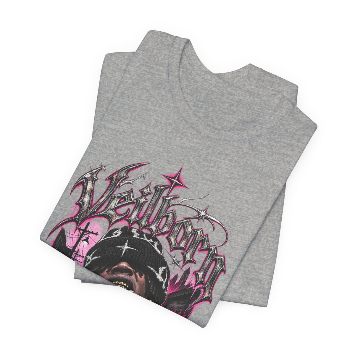 Hellborn Graphic Tee – Gothic Rap Skull Band Shirt