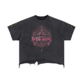 Vintage Wash Boxy Distressed Hem T-Shirt