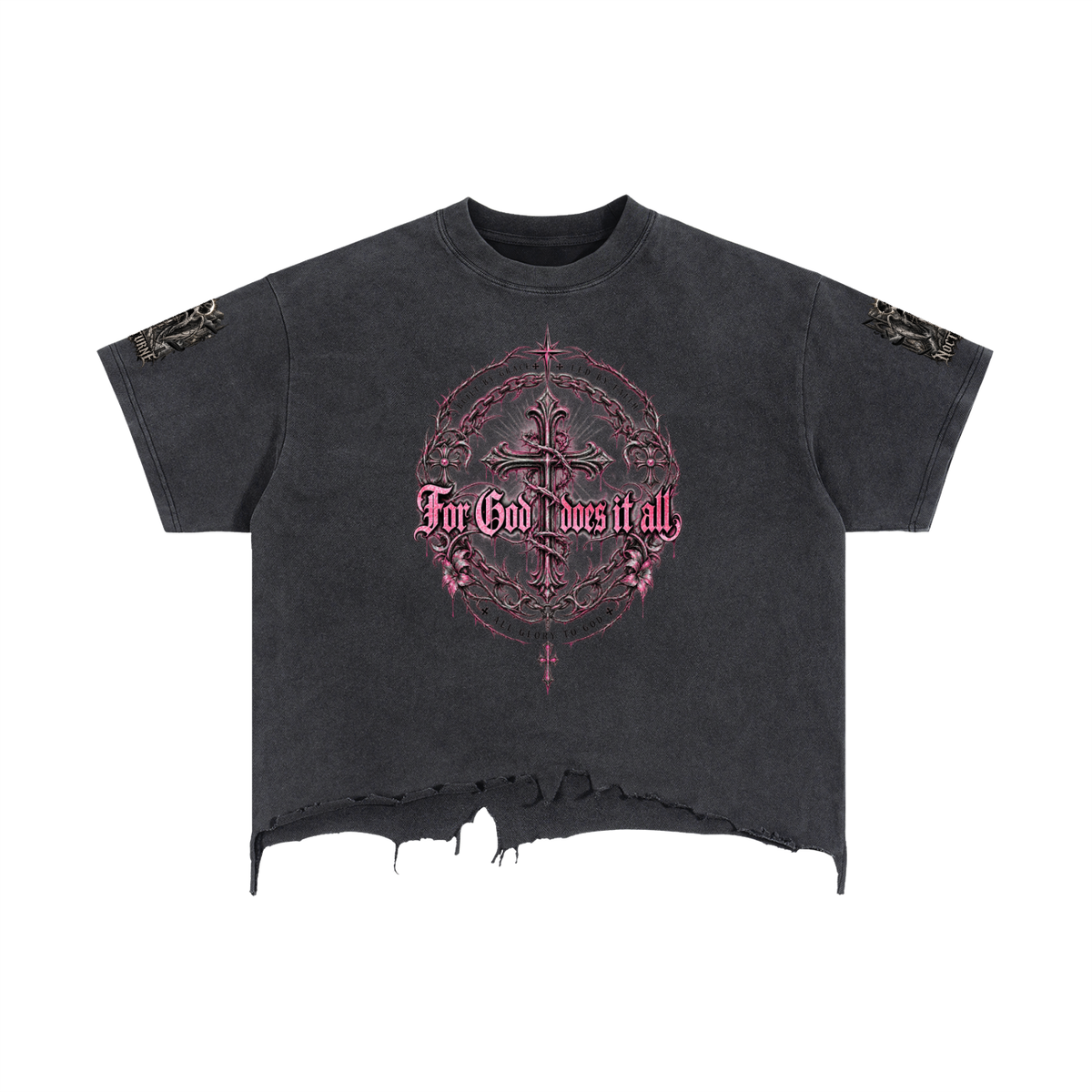 Vintage Wash Boxy Distressed Hem T-Shirt