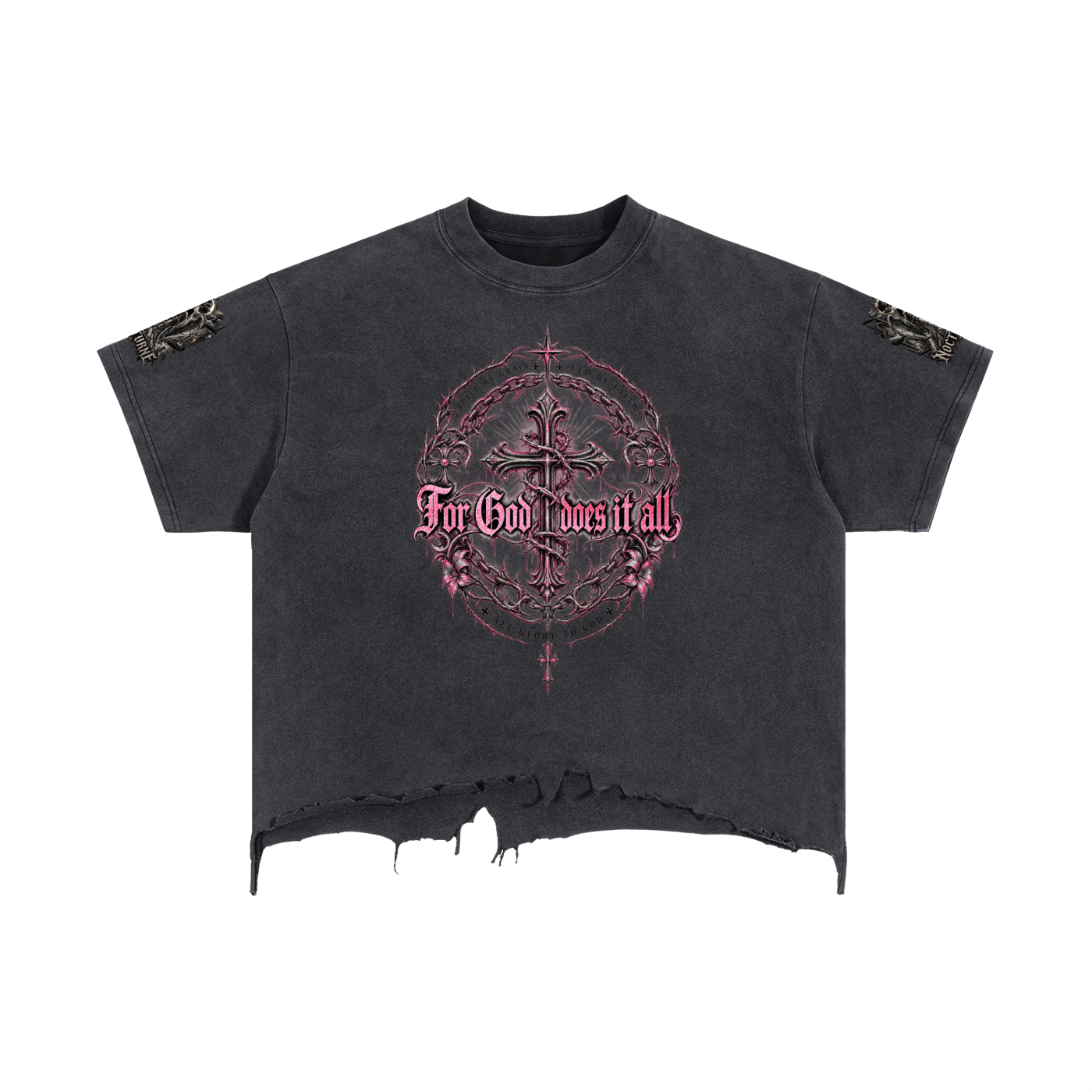 Vintage Wash Boxy Distressed Hem T-Shirt