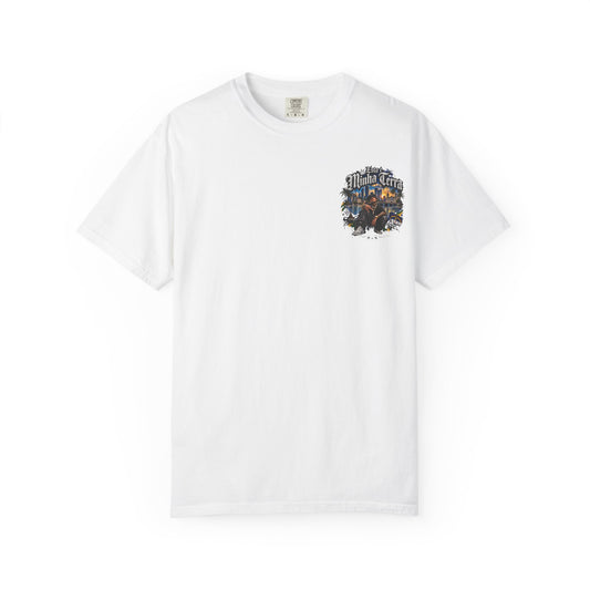 Graphic T-Shirt — "Esta é Minha Terra" Urban Cityscape Design