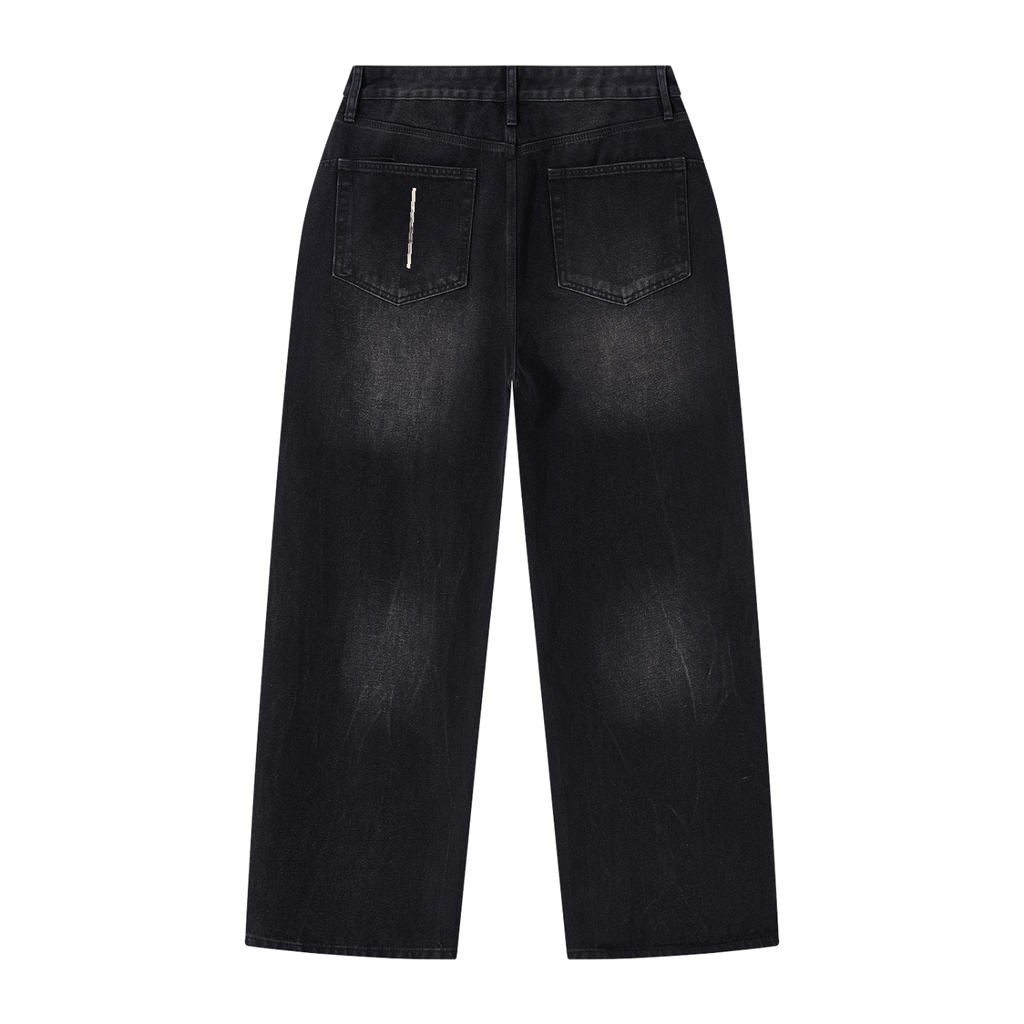 Men's Vintage Wash Wide Leg Jeans