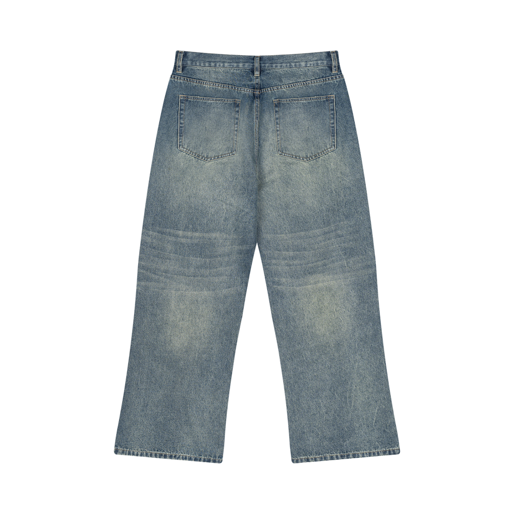 Men’s Vintage Wash Wide Leg Jeans