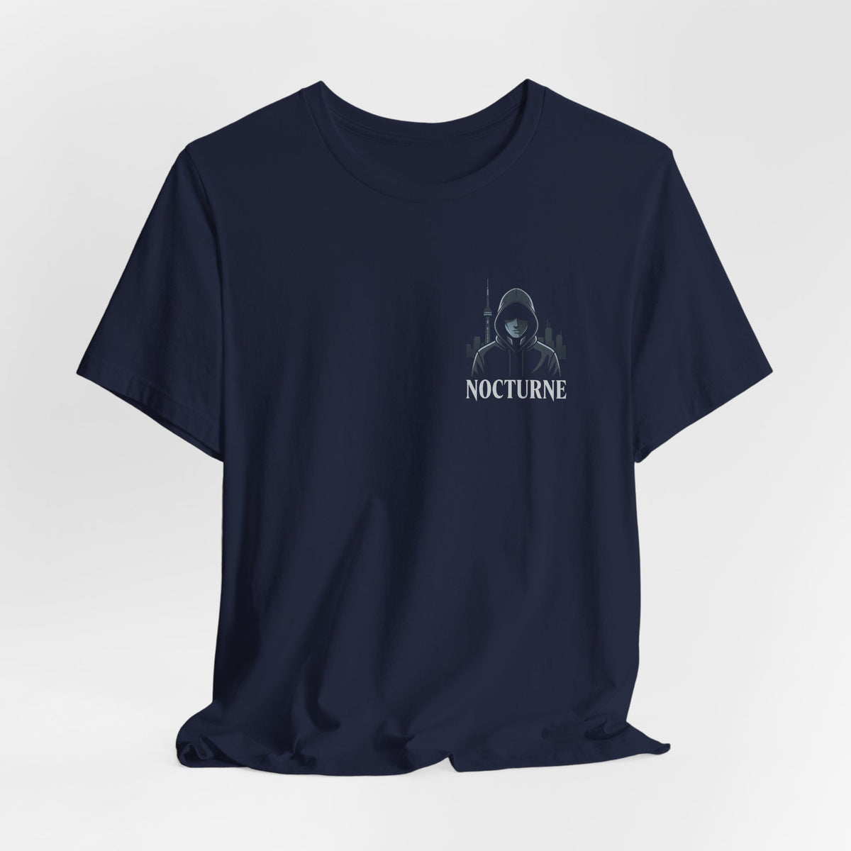 Nocturne Shark Graphic Tee — Minimal Pocket Design