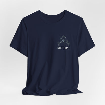 Nocturne Shark Graphic Tee — Minimal Pocket Design