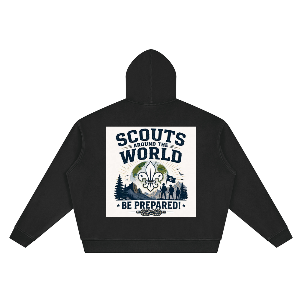 Unisex Vintage Wash Boxy Hoodie