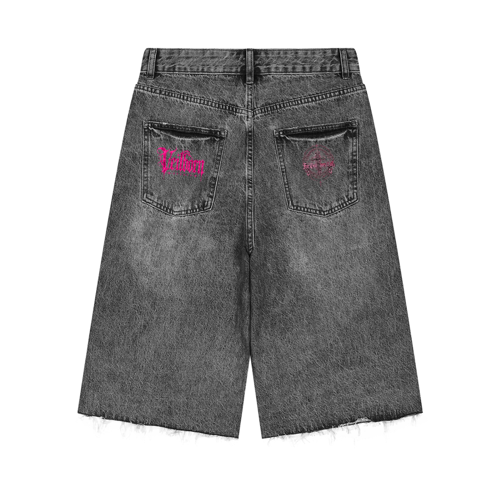Men’s Vintage Wide Leg Denim Shorts