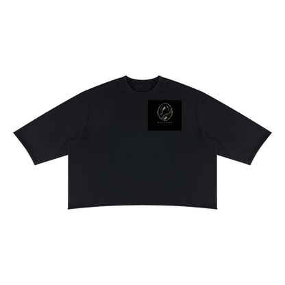 Unisex Mineral Wash Raw Hem Boxy T-Shirt